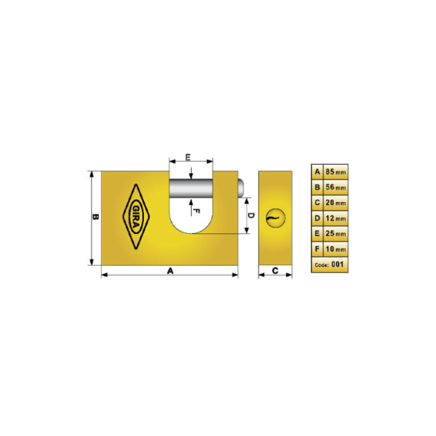 قفل کتابی 001 گیرا یراق شاپ