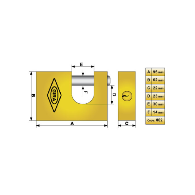 قفل کتابی 002 گیرا یراق شاپ