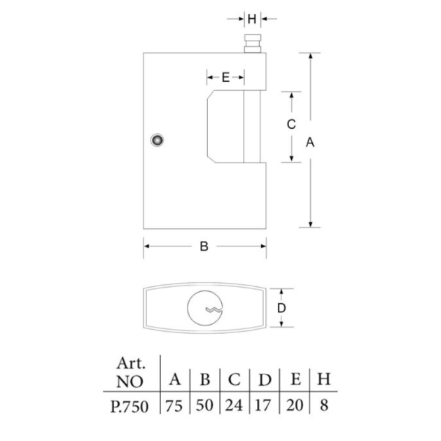 قفل کتابی 750 پارس یراق شاپ