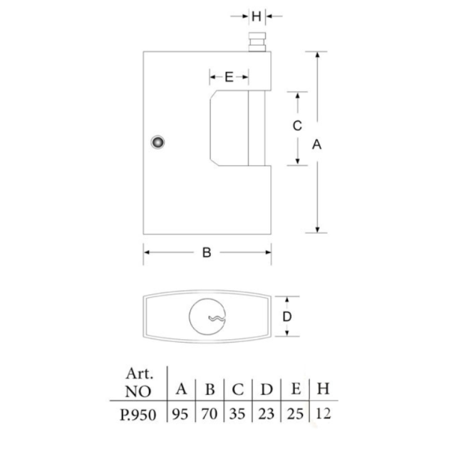 قفل کتابی 950 پارس یراق شاپ