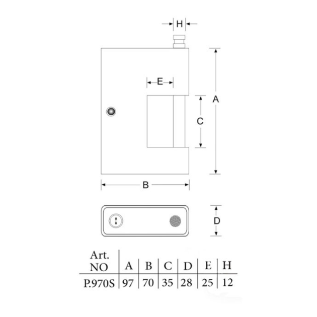 قفل کتابی P970S پارس یراق شاپ