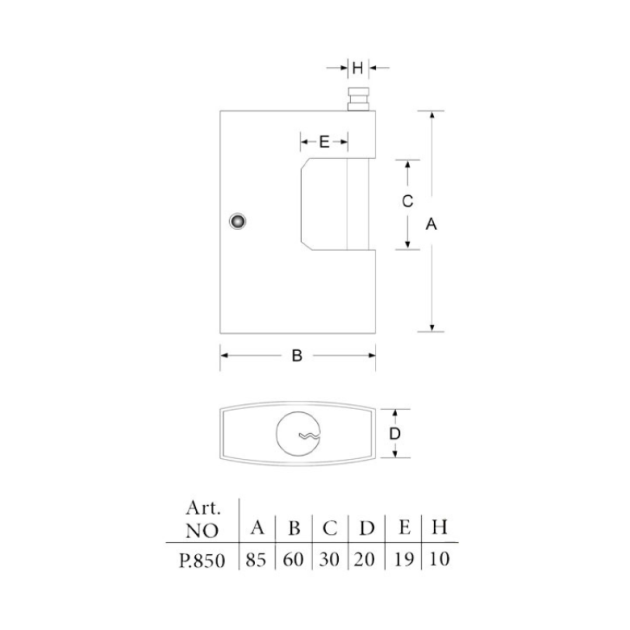 قفل کتابی 850 پارس یراق شاپ