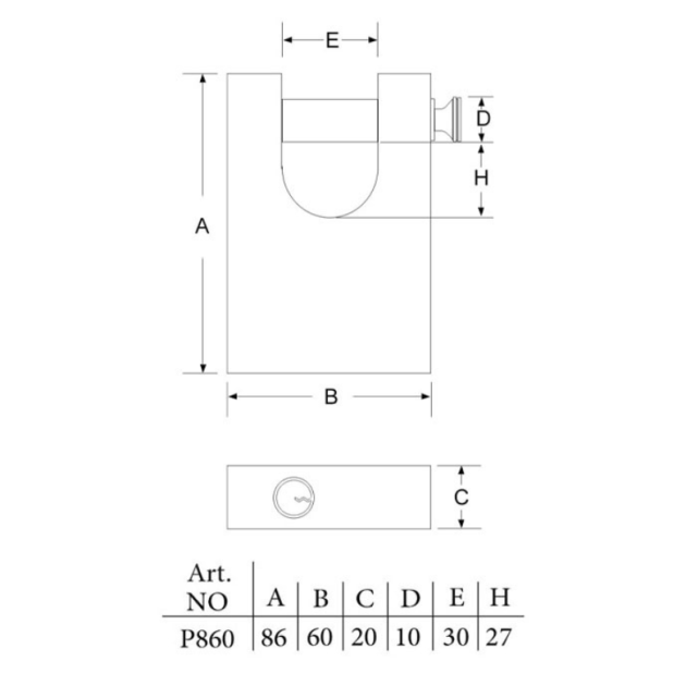 قفل کتابی 860 پارس یراق شاپ